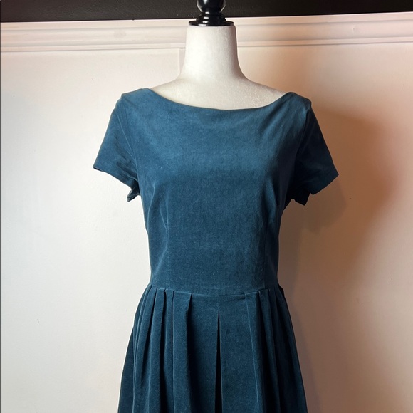 Laura Byrnes Classic Pinup Teal Women's Swing Dress - Picture 2 of 8